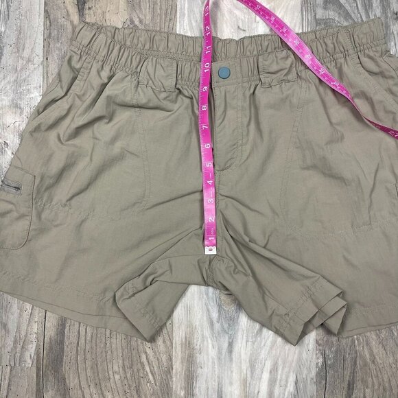 Columbia Sandy River Cargo Shorts Large 6L 6" Inseam Tan Nylon Hiking Outdoor - Picture 8 of 9